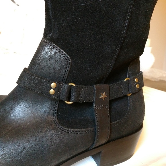 🚫SOLD🚫UGG Fabrizia Moto boots oiled leather/suede - Picture 3 of 13